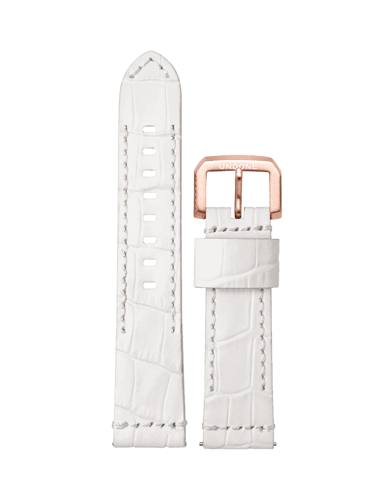 22mm Alligator White